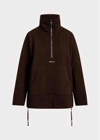 Black Women’s Ralph Lauren Quarter-zip Pullover Fleece Tunic Sweatshirts