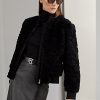 Black Women’s Ralph Lauren Raygan Shearling Bomber Jackets