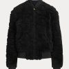 Black Women’s Ralph Lauren Raygan Shearling Bomber Jackets