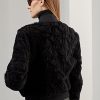 Black Women’s Ralph Lauren Raygan Shearling Bomber Jackets
