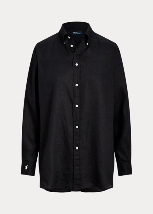 Black Women’s Ralph Lauren Relaxed Fit Linen Shirts Black Women’s Ralph Lauren Relaxed Fit Linen Shirts