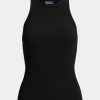 Black Women’s Ralph Lauren Ribbed Cotton Tanks