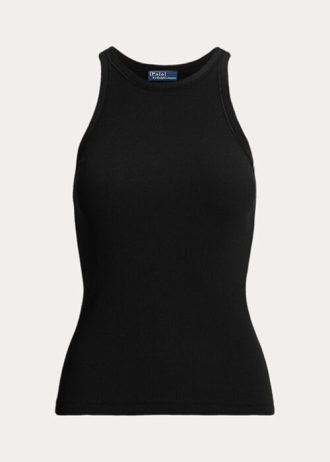 Black Women’s Ralph Lauren Ribbed Cotton Tanks