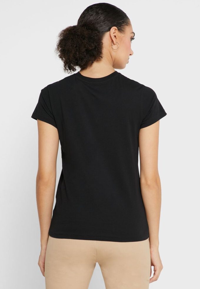 Black Women’s Ralph Lauren Round Neck Graphic Tops Black Women’s Ralph Lauren Round Neck Graphic Tops