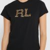 Black Women’s Ralph Lauren Round Neck Graphic Tops Black Women’s Ralph Lauren Round Neck Graphic Tops