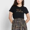 Black Women’s Ralph Lauren Round Neck Logo T Shirts Black Women’s Ralph Lauren Round Neck Logo T Shirts
