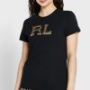 Black Women’s Ralph Lauren Round Neck Logo T Shirts Black Women’s Ralph Lauren Round Neck Logo T Shirts