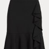 Black Women’s Ralph Lauren Ruffle-Trim Ponte Skirts