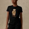Black Women’s Ralph Lauren Safari Polo Bear Cotton T Shirts Black Women’s Ralph Lauren Safari Polo Bear Cotton T Shirts