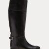Black Women’s Ralph Lauren Sallen Calfskin Riding Boots Black Women’s Ralph Lauren Sallen Calfskin Riding Boots