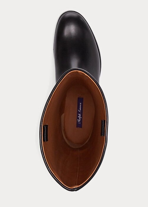 Black Women’s Ralph Lauren Sallen Calfskin Riding Boots Black Women’s Ralph Lauren Sallen Calfskin Riding Boots