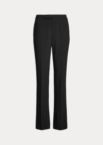 Black Women’s Ralph Lauren Seth Stretch Wool Crepe Pants