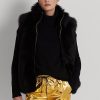 Black Women’s Ralph Lauren Shearling Vest
