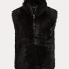 Black Women’s Ralph Lauren Shearling Vest
