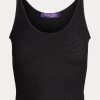 Black Women’s Ralph Lauren Silk Mesh Tank Tops