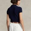 Black Women’s Ralph Lauren Slim Fit Cashmere Polo Shirts Black Women’s Ralph Lauren Slim Fit Cashmere Polo Shirts