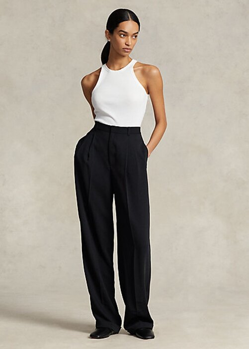 Black Women’s Ralph Lauren Straight-Leg Satin Pants Black Women’s Ralph Lauren Straight-Leg Satin Pants