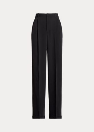 Black Women’s Ralph Lauren Straight-Leg Satin Pants