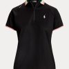 Black Women’s Ralph Lauren Tailored Fit Quarter-Zip Polo Shirts Black Women’s Ralph Lauren Tailored Fit Quarter-Zip Polo Shirts