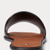 Black Women’s Ralph Lauren Vachetta Leather Sandals Black Women’s Ralph Lauren Vachetta Leather Sandals