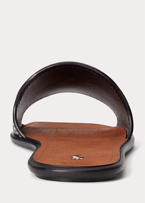 Black Women’s Ralph Lauren Vachetta Leather Sandals Black Women’s Ralph Lauren Vachetta Leather Sandals