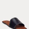 Black Women’s Ralph Lauren Vachetta Leather Slippers