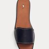 Black Women’s Ralph Lauren Vachetta Leather Slippers