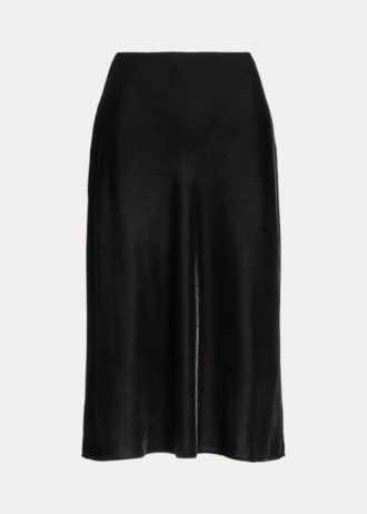 Black Women’s Ralph Lauren Velvet A-Line Skirts