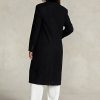 Black Women’s Ralph Lauren Velvet-Topcollar Wool-Blend Melton Coats