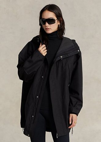 Black Women’s Ralph Lauren Water-Resistant Hooded Windbreaker