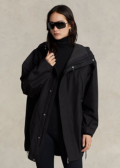 Black Women’s Ralph Lauren Water-Resistant Hooded Windbreaker Black Women’s Ralph Lauren Water-Resistant Hooded Windbreaker
