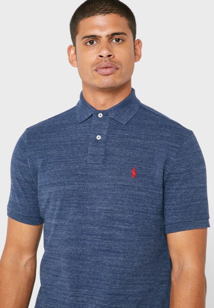 Blue Men’s Ralph Lauren Basic Mesh Polo Shirts