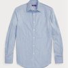 Blue Men’s Ralph Lauren Bengal-stripe Poplin French Cuff Formal Shirts