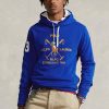 Blue Men’s Ralph Lauren Big Polo Crest Fleece Hoodie Blue Men’s Ralph Lauren Big Polo Crest Fleece Hoodie