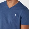 Blue Men’s Ralph Lauren Chest Logo V-Neck T Shirts