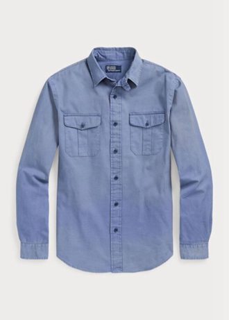 Blue Men’s Ralph Lauren Classic Fit Chino Work  Shirts