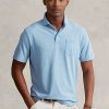 Blue Men’s Ralph Lauren Classic Fit Cotton-Linen Polo Shirts