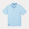 Blue Men’s Ralph Lauren Classic Fit Cotton-Linen Polo Shirts