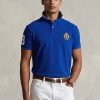 Blue Men’s Ralph Lauren Classic Fit Polo Crest Mesh Polo Shirts