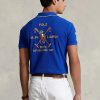 Blue Men’s Ralph Lauren Classic Fit Polo Crest Mesh Polo Shirts