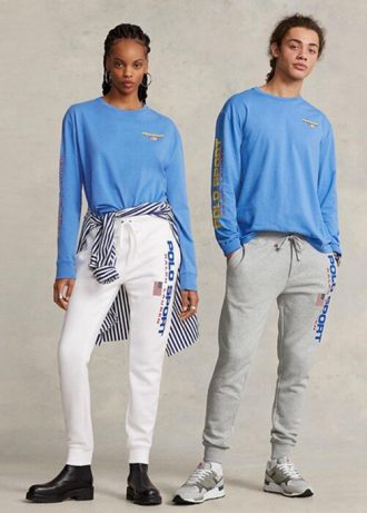 Blue Men’s Ralph Lauren Classic Fit Polo Sport Jersey T Shirts