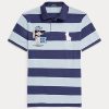 Blue Men’s Ralph Lauren Custom Slim Fit Big Pony Mesh Polo Shirts