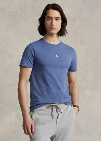 blue men s ralph lauren custom slim fit crewneck t shirts 1 2 330x461 - Blue Men's Ralph Lauren Custom Slim Fit Crewneck  T Shirts
