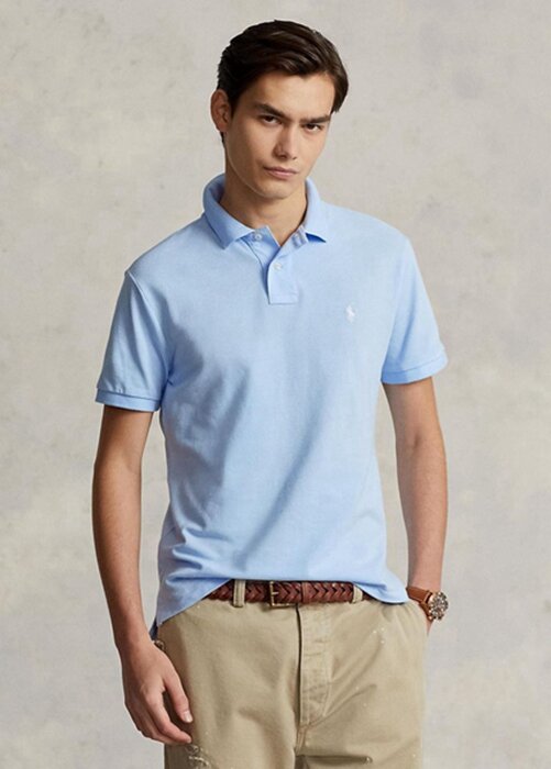 Blue Men’s Ralph Lauren Custom Slim Fit Mesh Polo Shirts Blue Men’s Ralph Lauren Custom Slim Fit Mesh Polo Shirts