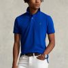 Blue Men’s Ralph Lauren Custom Slim Fit Mesh Polo Shirts
