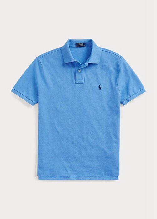 Blue Men’s Ralph Lauren Custom Slim Fit Mesh Polo Shirts Blue Men’s Ralph Lauren Custom Slim Fit Mesh Polo Shirts