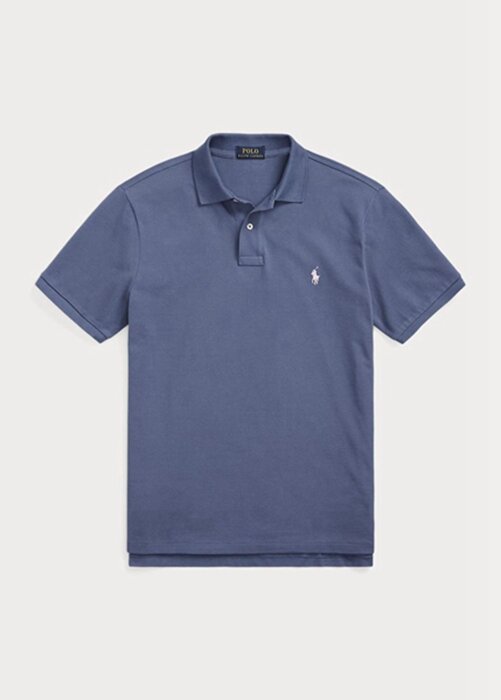 Blue Men’s Ralph Lauren Custom Slim Fit Mesh Polo Shirts Blue Men’s Ralph Lauren Custom Slim Fit Mesh Polo Shirts