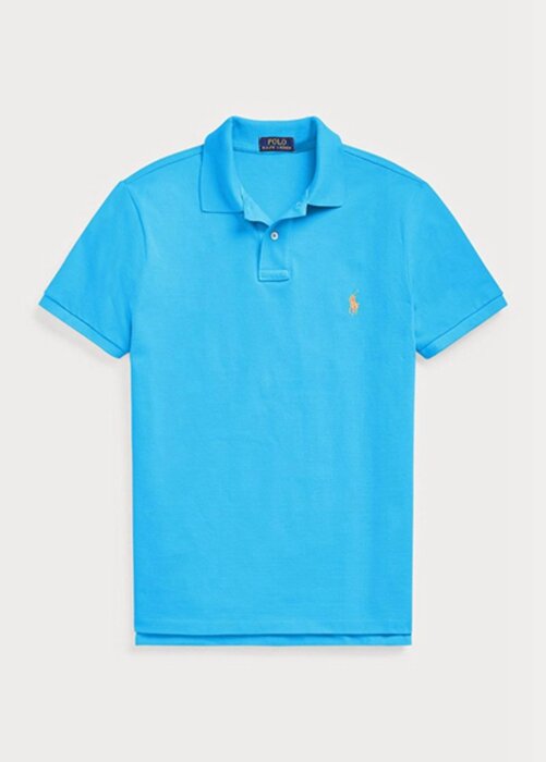 Blue Men’s Ralph Lauren Custom Slim Fit Mesh Polo Shirts Blue Men’s Ralph Lauren Custom Slim Fit Mesh Polo Shirts