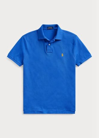 Blue Men’s Ralph Lauren Custom Slim Fit Mesh Polo Shirts