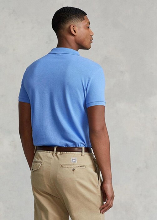 Blue Men’s Ralph Lauren Custom Slim Fit Mesh Polo Shirts Blue Men’s Ralph Lauren Custom Slim Fit Mesh Polo Shirts